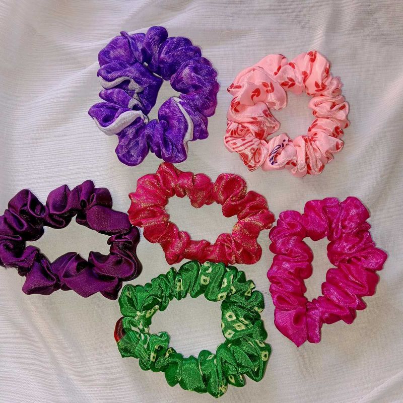 Colorful Scrunchie Set (6 Pieces)