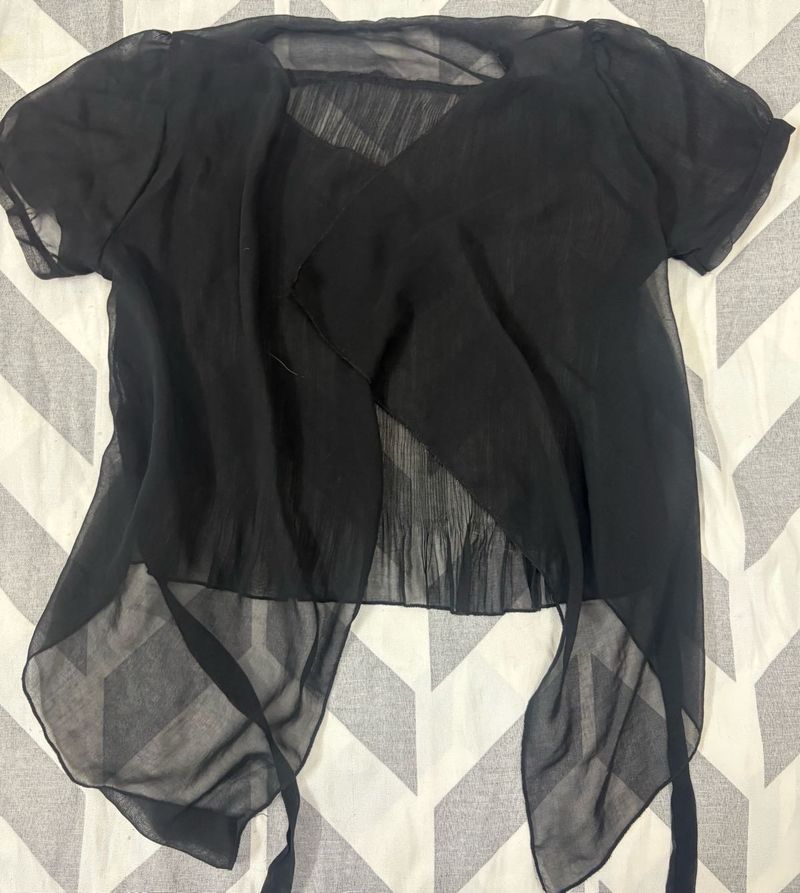 Sheer Black Top