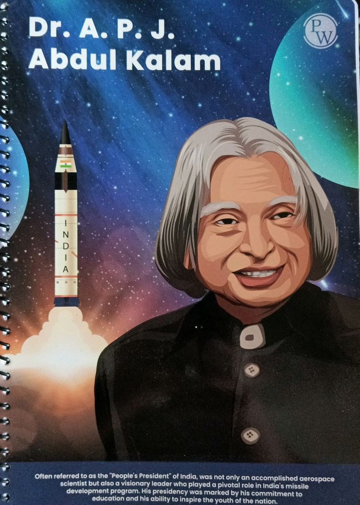 Physics Wallah Spiral Unruled Notebook Brand New