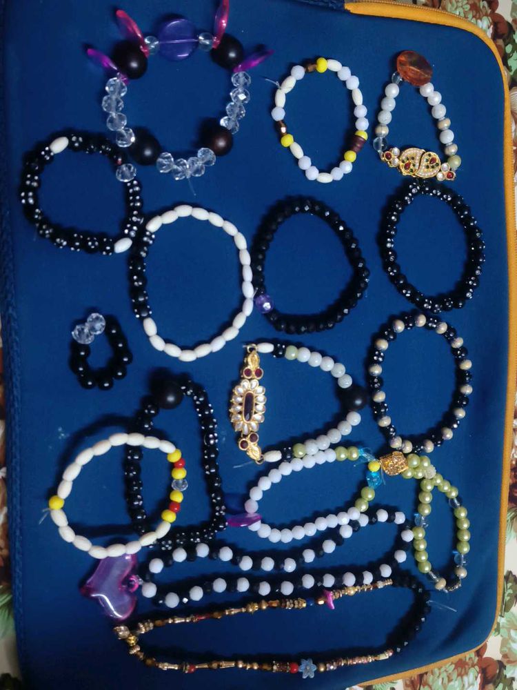 Colorful Beaded Bracelet Collection- Pack Of 16