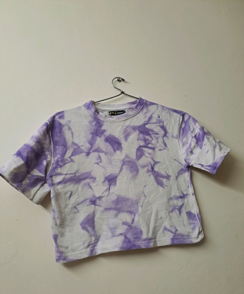 A Tie Die Crop Top