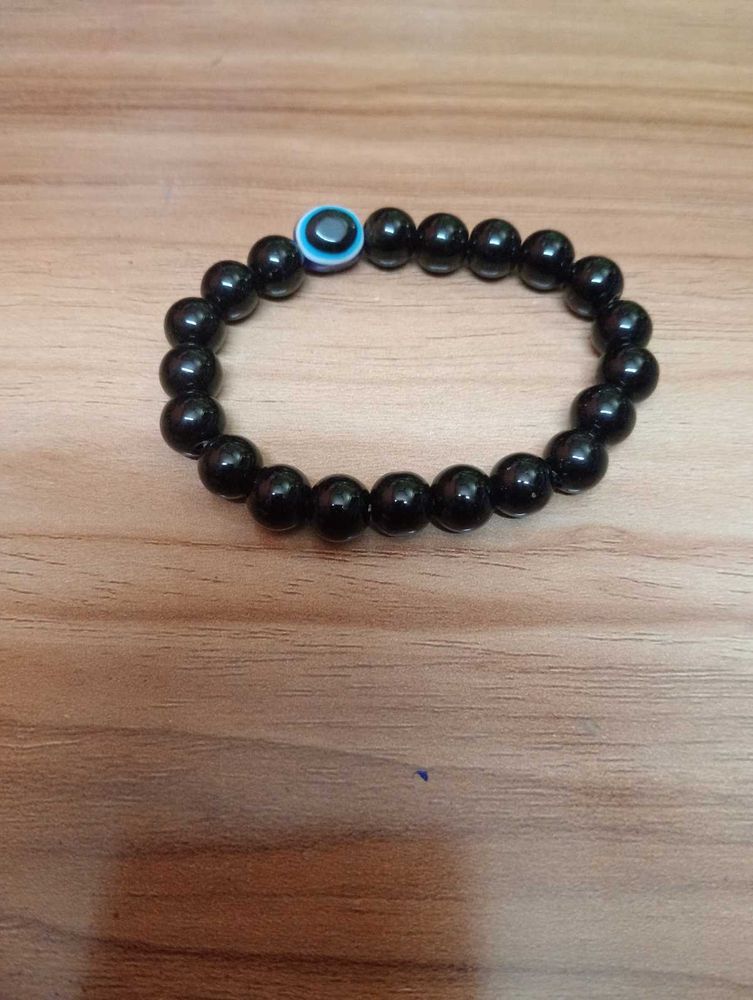 2 Black And White  Beaded Bracelet