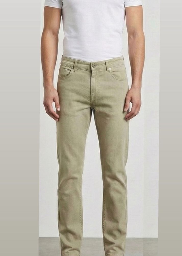 Men's Khaki Straight Fit Jeans