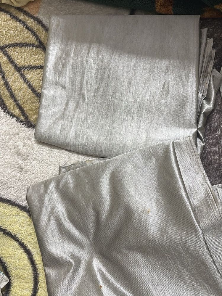 Silver Fabric Material