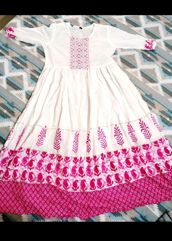 New Anarkali Kurti Mulmul Cotton