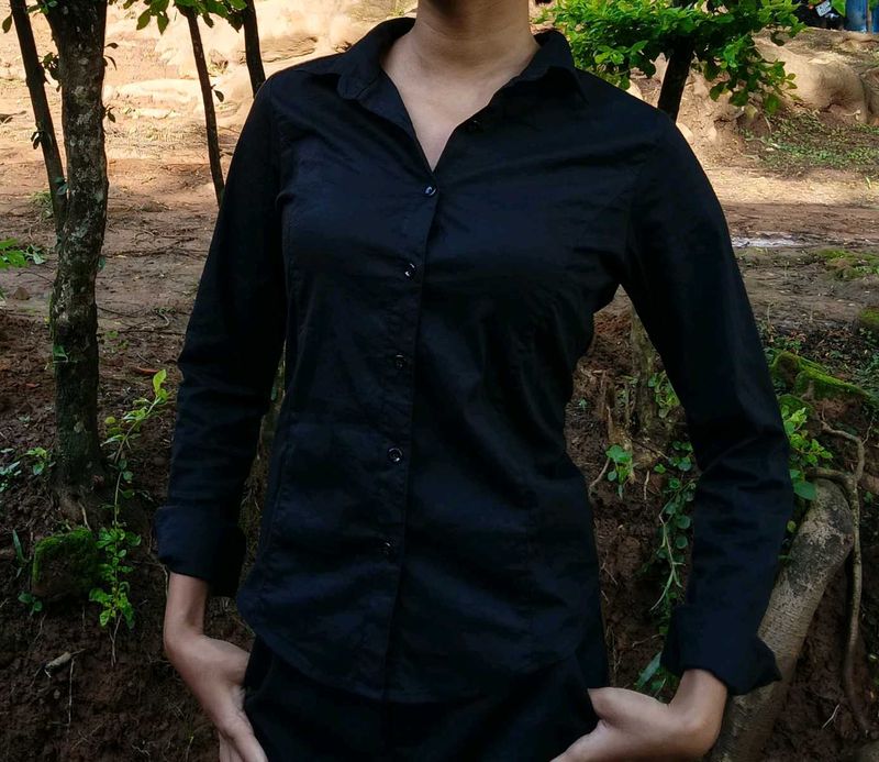 Classic Black Button-Down