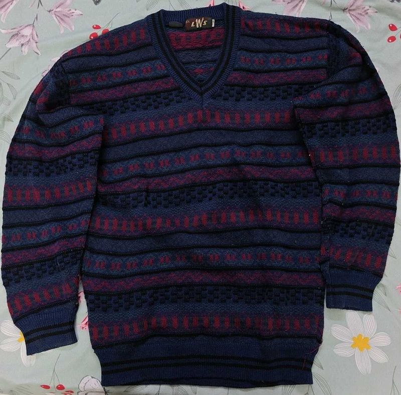 Striped V-Neck Sweater