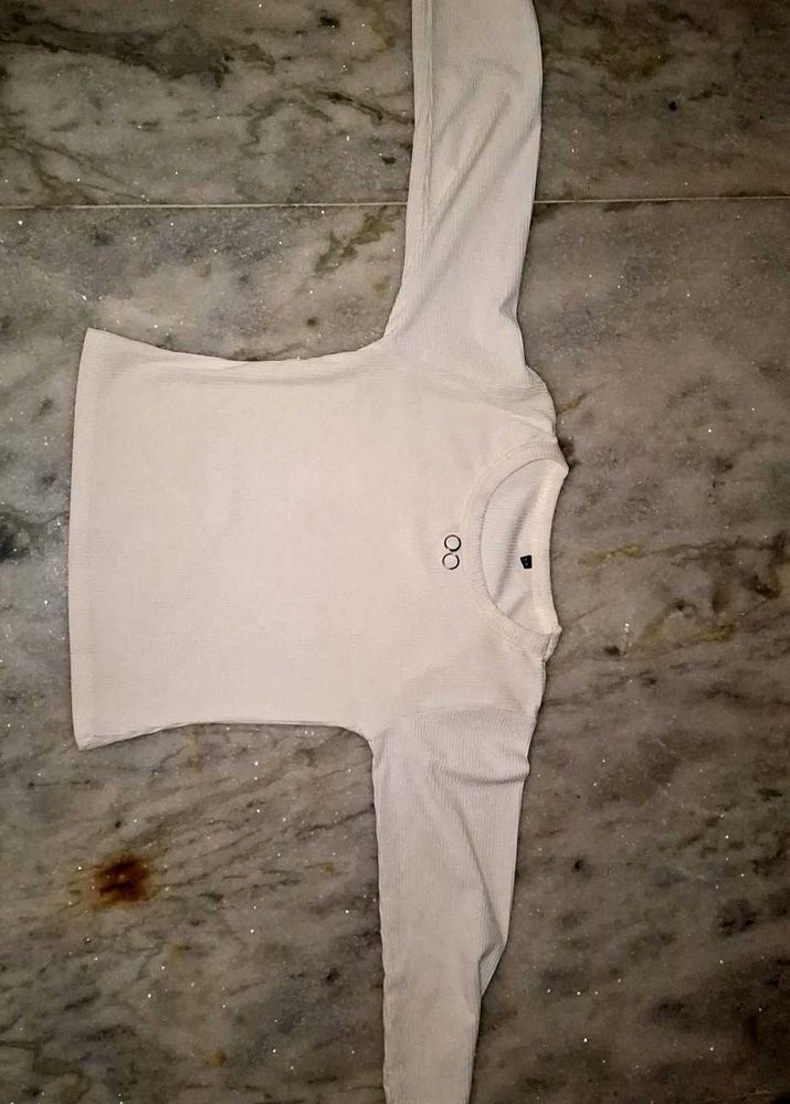 White Long Sleeve Top