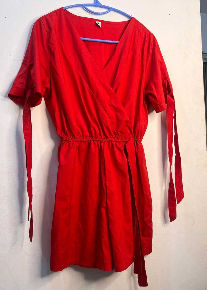 🍒 Cherry Red Playsuit