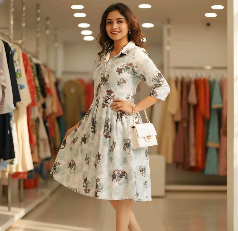 Floral Print Shirt Dress