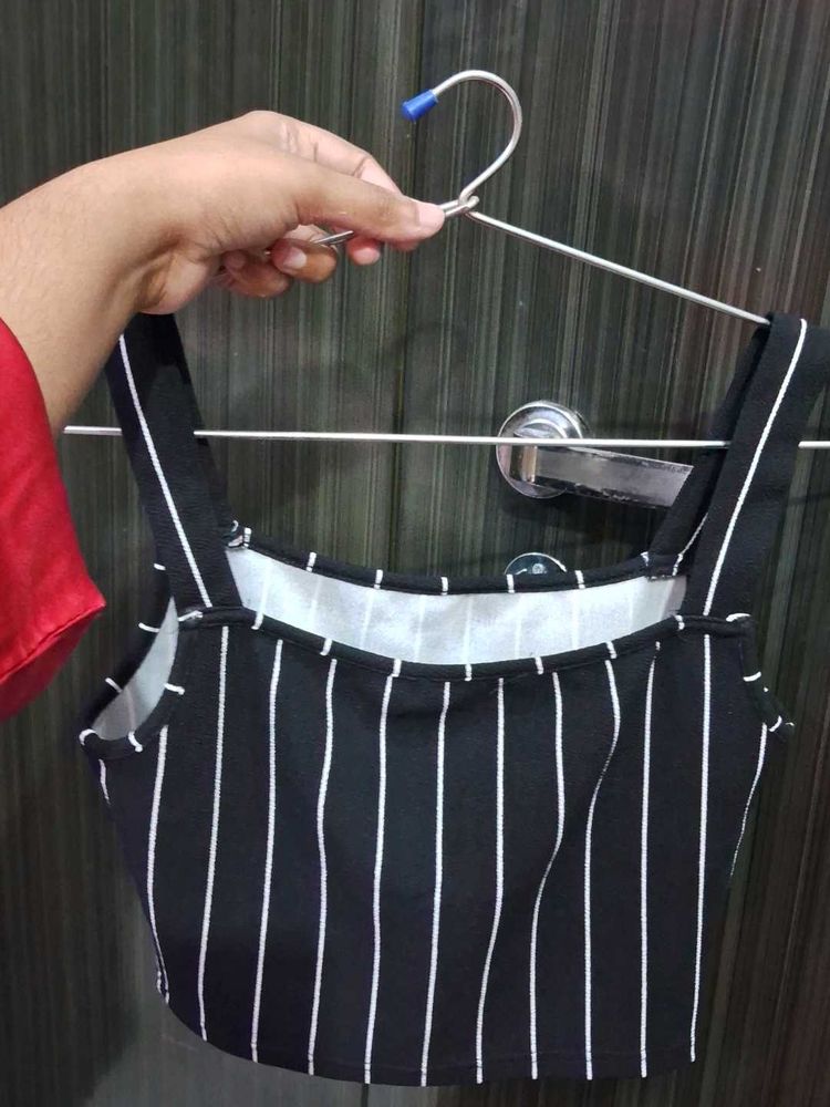 Shein Striped Crop Tank Top Size S