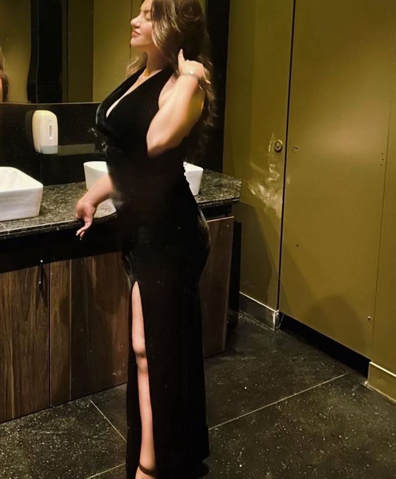Custom Made Elegant Black Maxi Dress