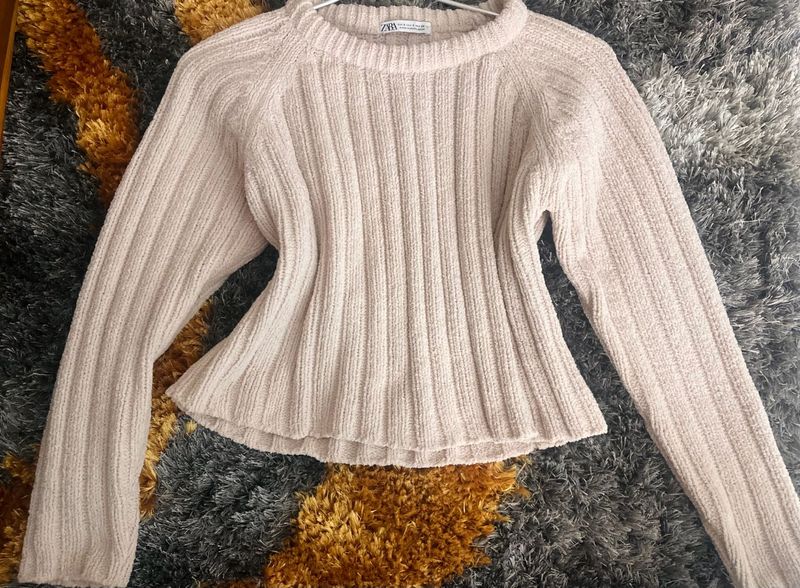 Zara Knit Peplum Sweater