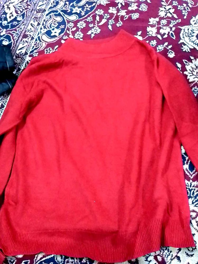 Red Turtleneck Sweater