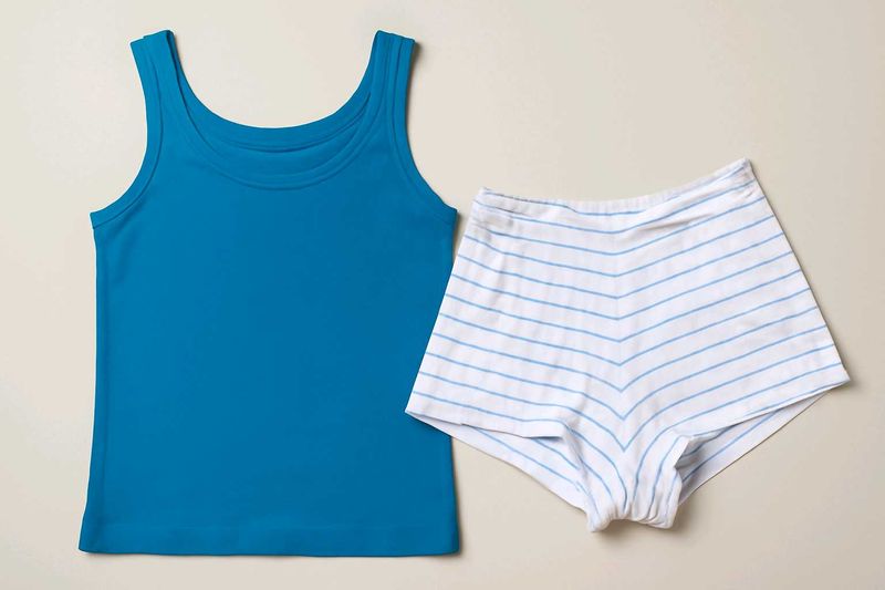 Striped Ribbed Shorts &amp; tank top combo