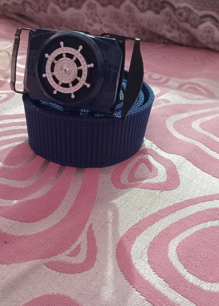Nautical Wheel Buckle Belt