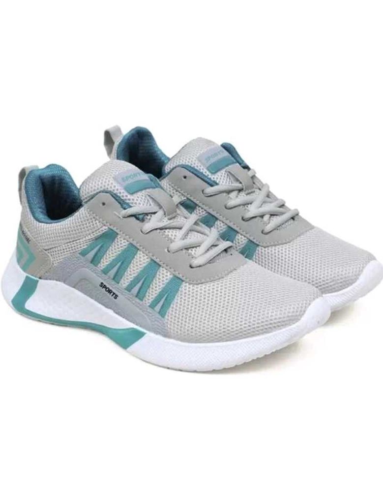 Stylish Gray &amp; Teal Running Shoes