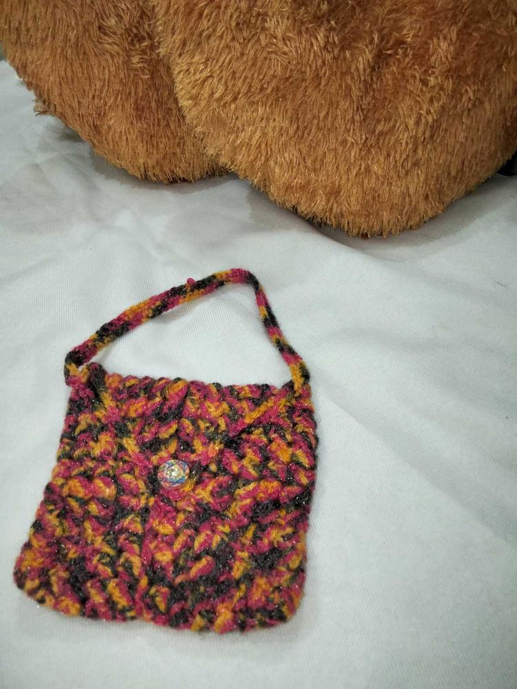 Crochet Pouch With Multicolour
