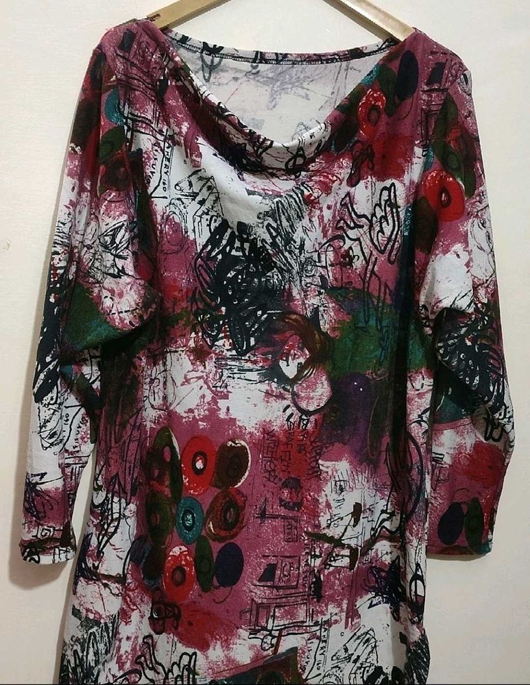 Multi Printed Winter Top For 40 Bust