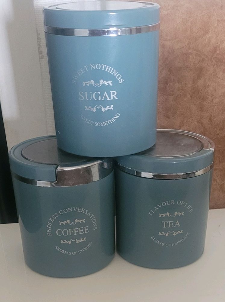 Designer Tea Coffee Sugar Container Set