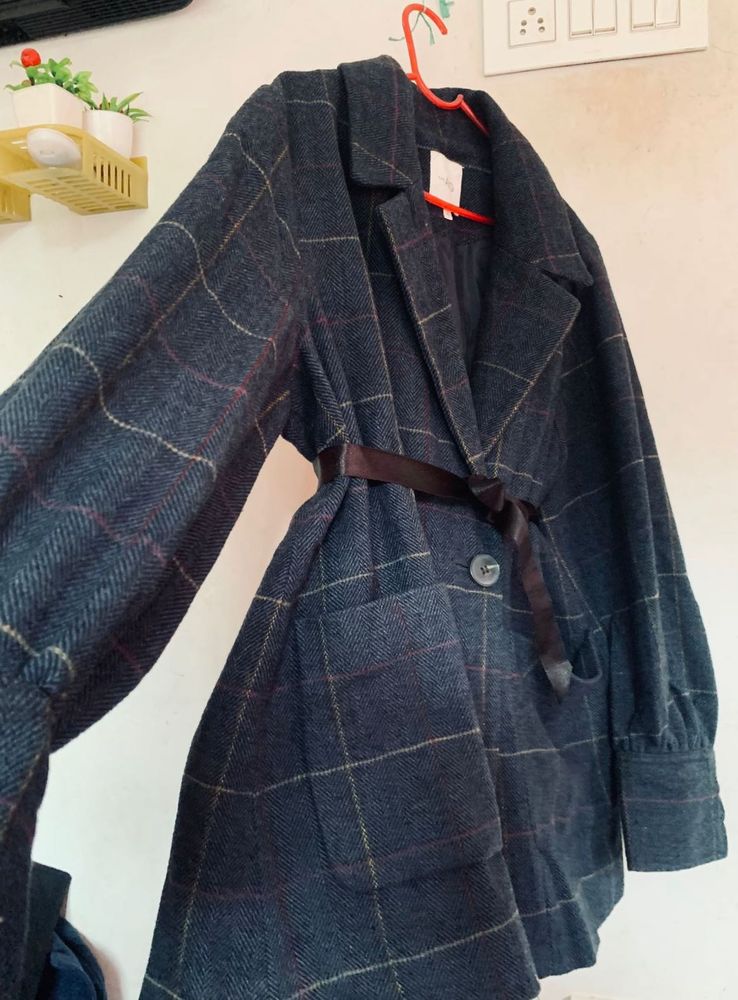 Chic Plaid Overcoat