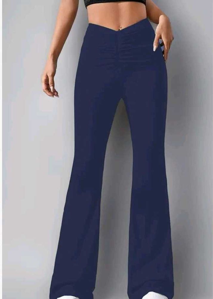 Navy Blue Flared Leggings