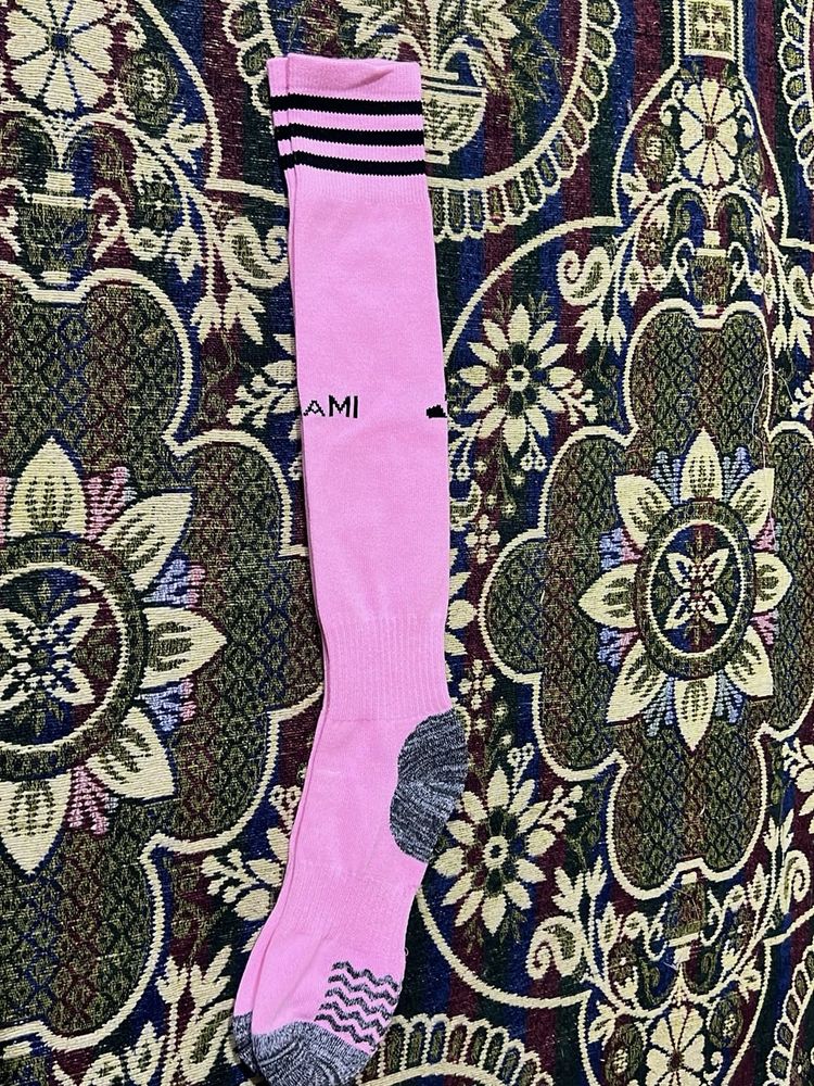 Pink Long Socks with Stripes