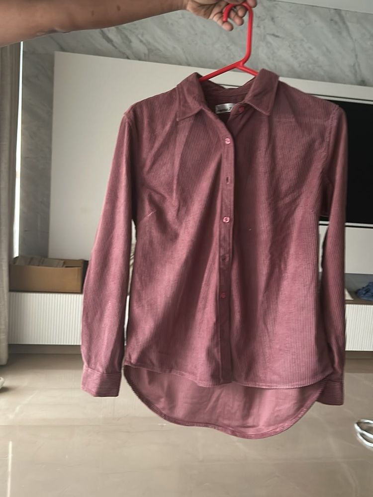 Zara Corduroy Button-Down Shirt