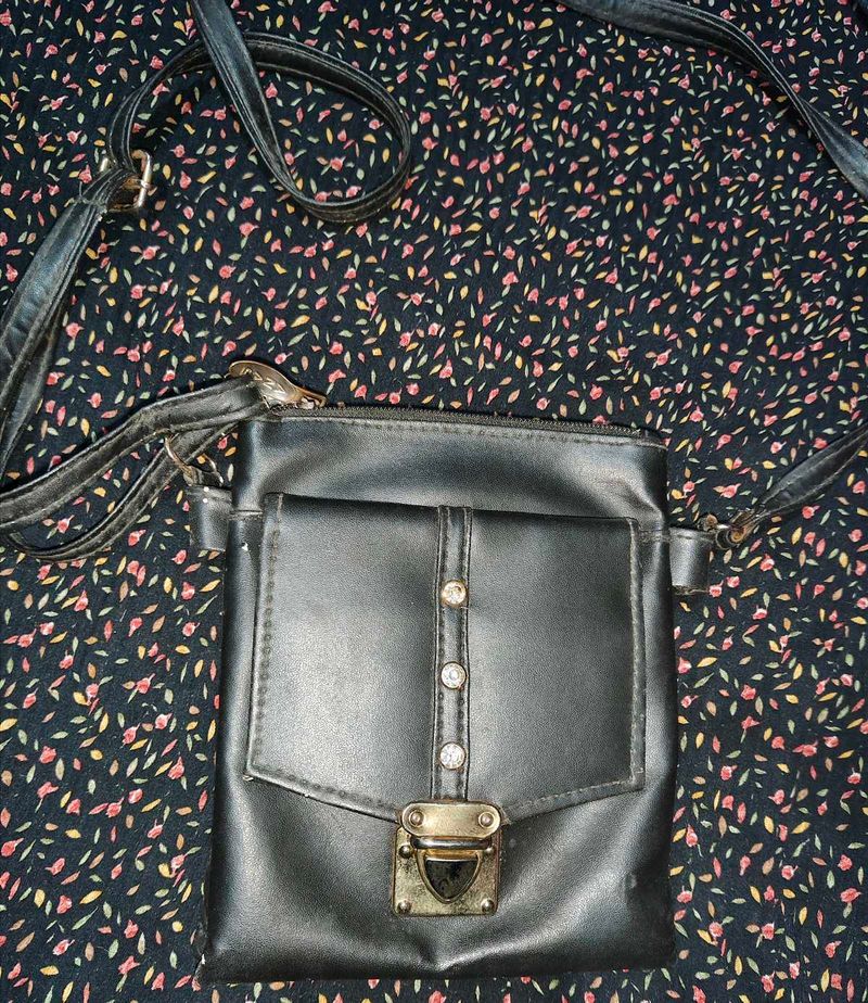 Vintage Black Crossbody Bag