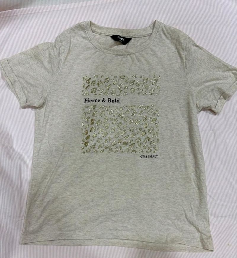 T‐Shirts Combo Light Beige And Pink