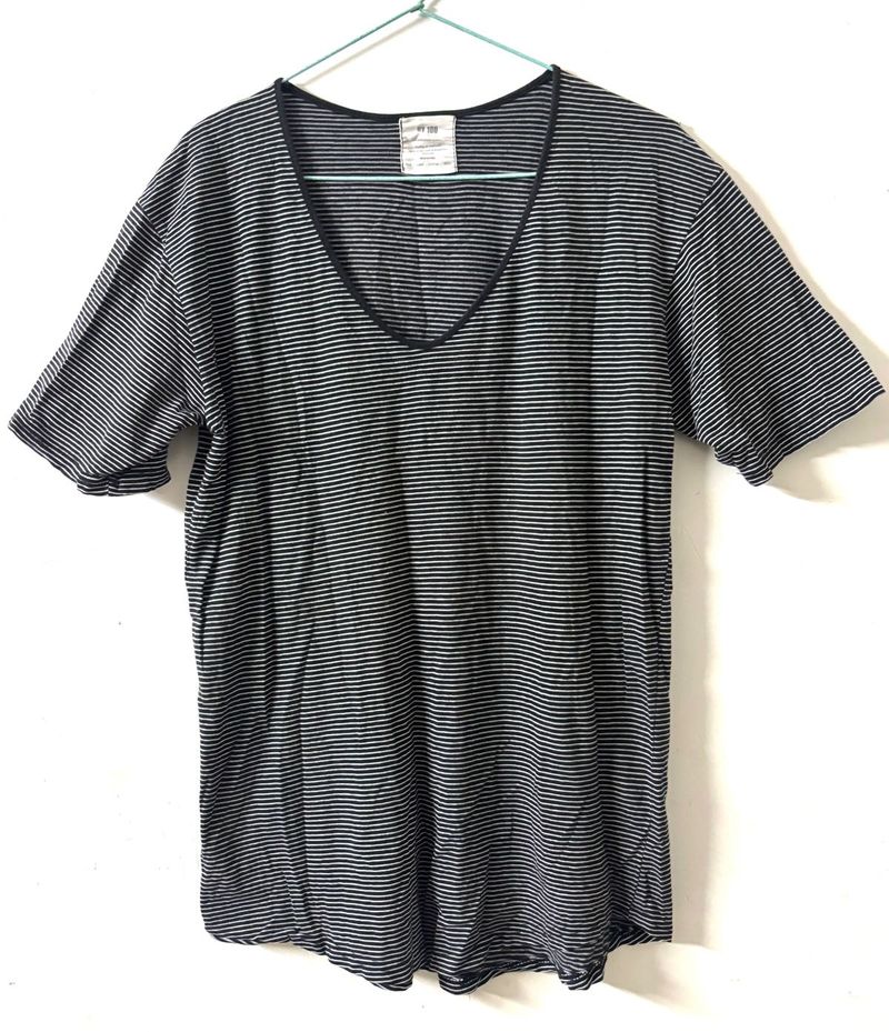 Black And White Striped T Shirt