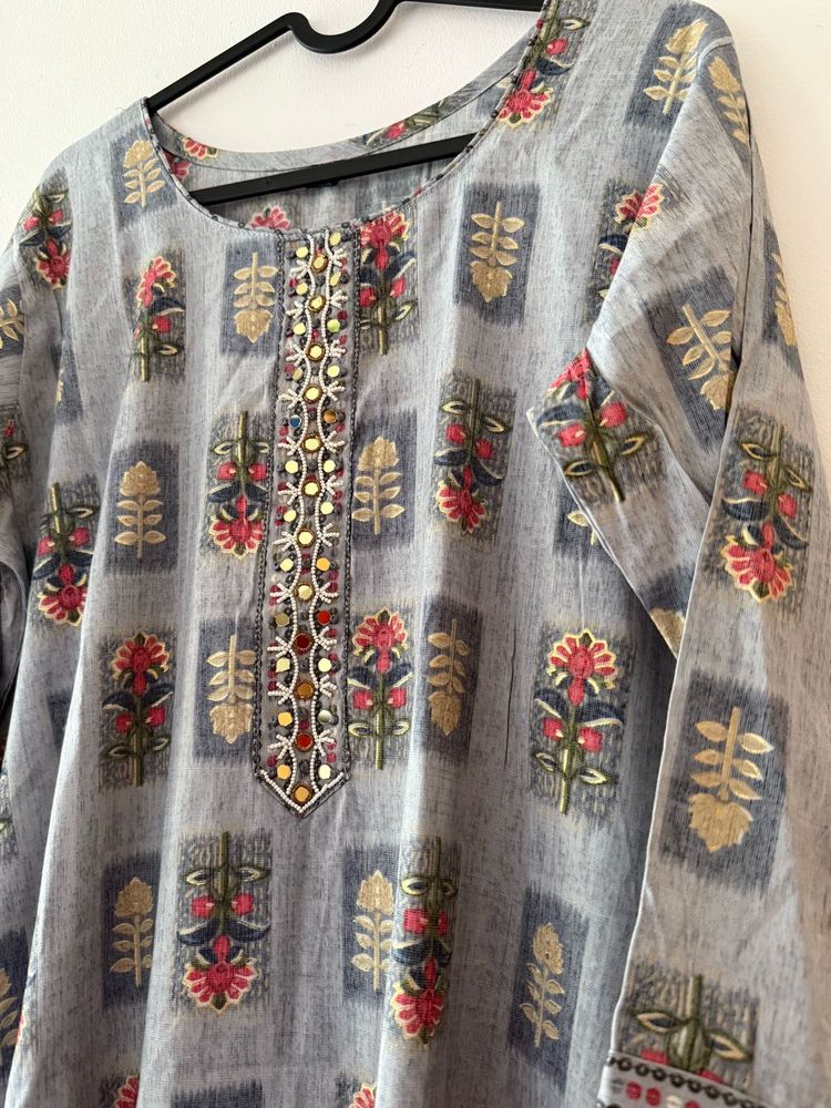 Floral Print Kurta