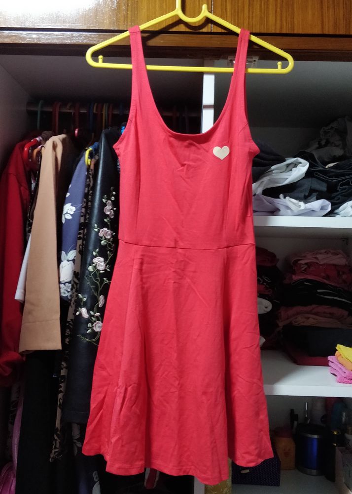 H&amp;M Red Heart Skater Dress New With Tag