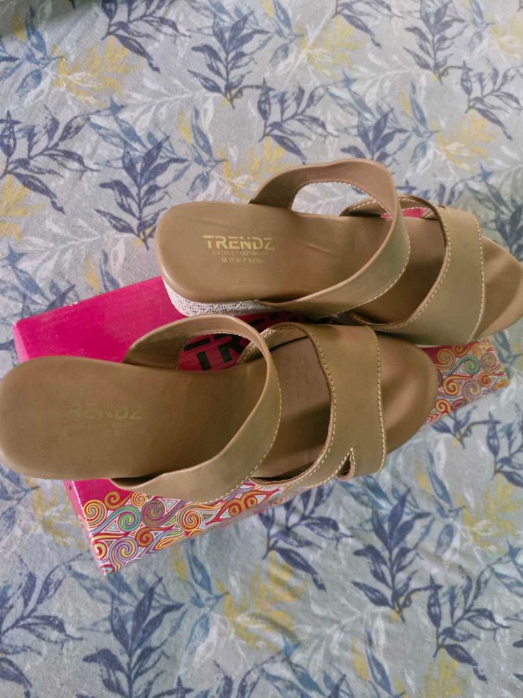 Trendz Beige heels/wedges