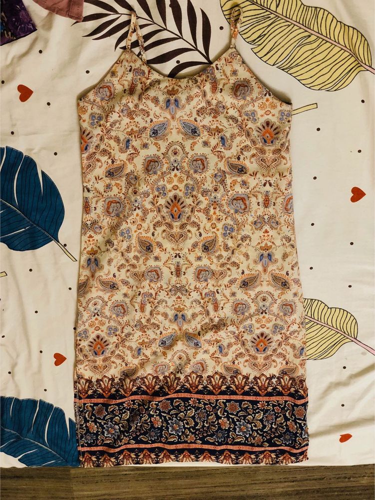 Patterned Sundress with Spaghetti Straps