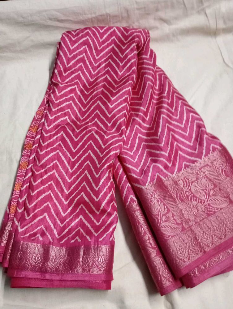 Used Orginal Joint Dolo Pink Saree
