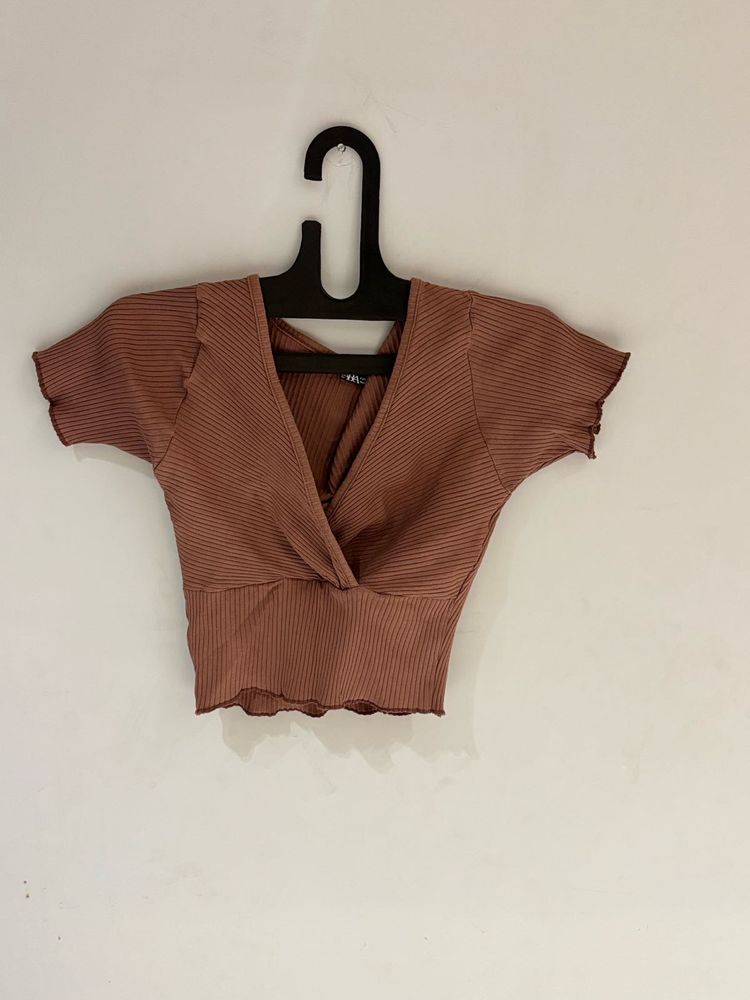 Front self wrapped top
