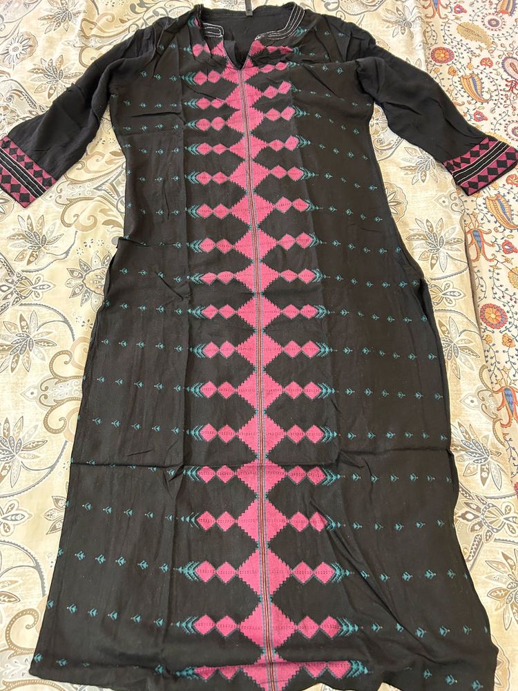 Black Printed Kurti