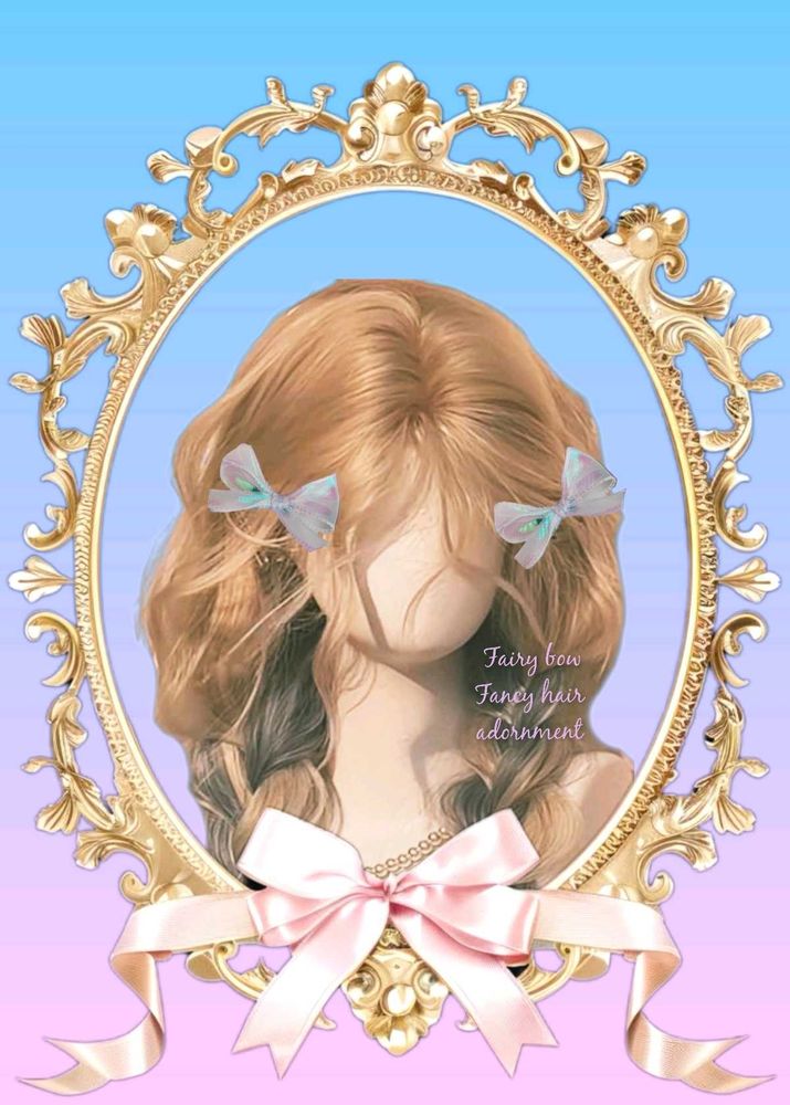 Iridescent Shiny Light Lavender Bow Adornment