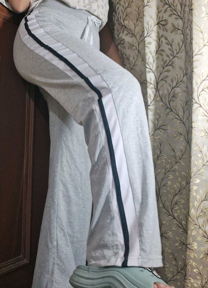 Grey Flared Gym Trousers