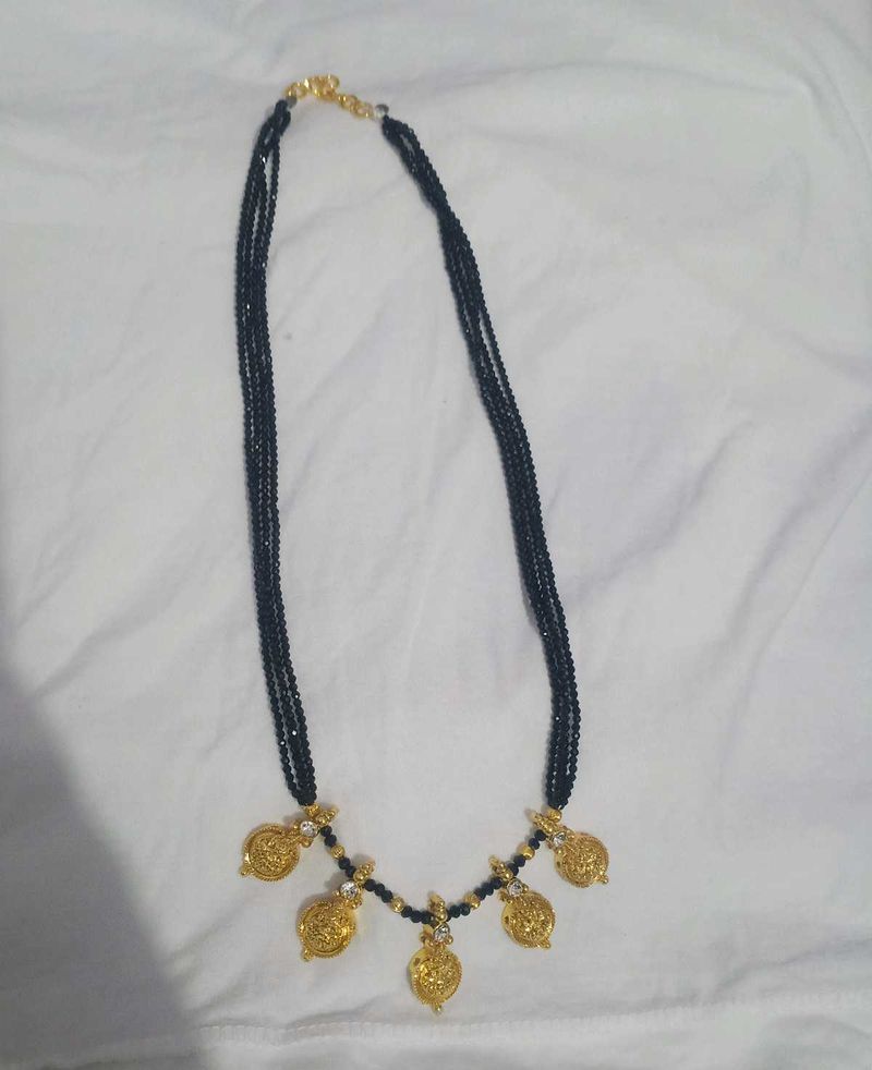 Elegant Black Beaded Necklace