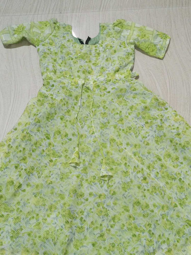 floral green dress