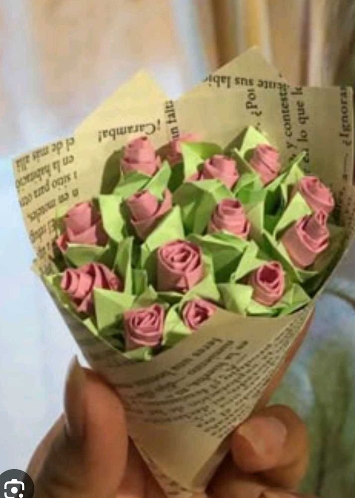 Handmade mini Pink Flower Bouquet 🌷