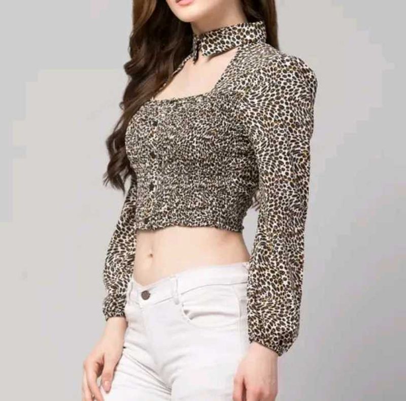 Leopard Print Crop Top