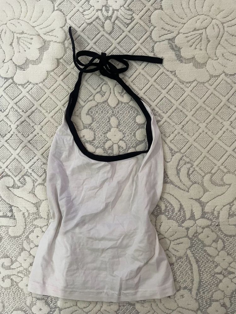 Comfy White Halter Neck Top