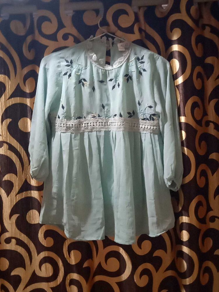 Elegant Floral Embroidered Top