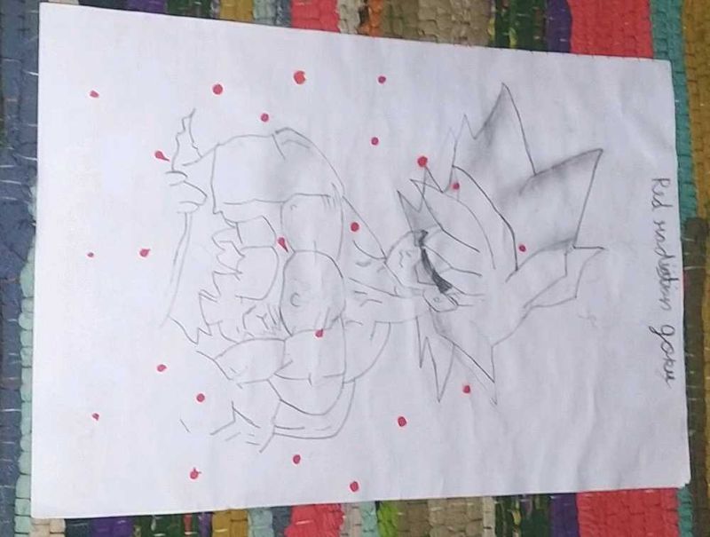 Red Radiation Goku Art