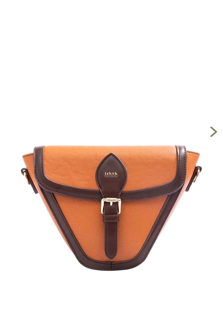 Iykyk Tan Solid Sling Handbag