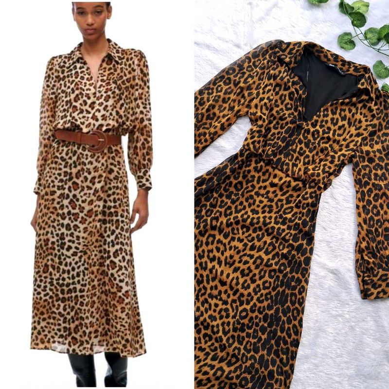 Zara Animal Print Dress And Savana Bag