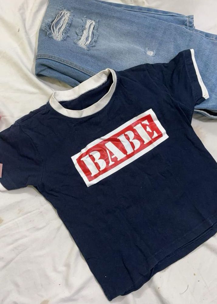 Crop Fitted T Shirt